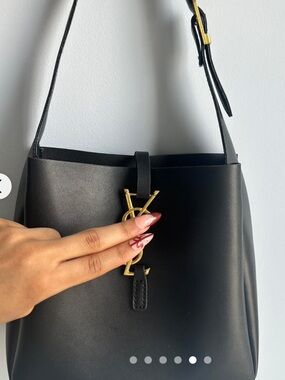 Black Leather Shoulder Bag